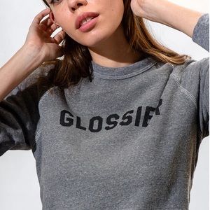 Glossier gray sweatshirt